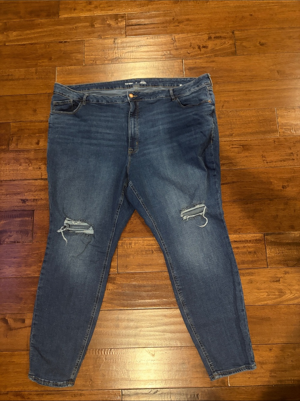 Old Navy Distressed Dark Blue Plus-Size Jeans